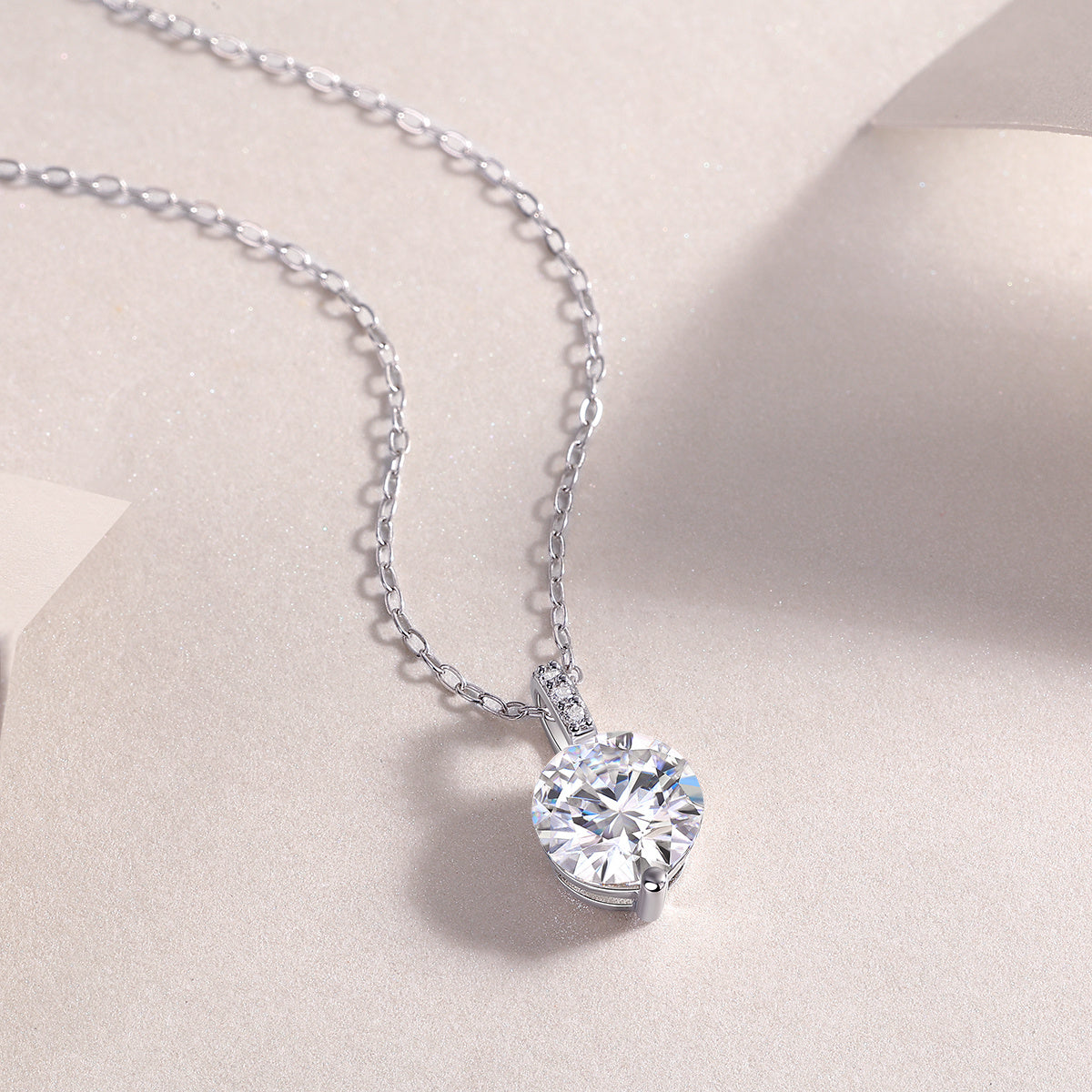 A Lifetime Of Brilliance - 2-carat Moissanite S925 Sterling Silver And Platinum Plating Necklace