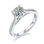 1-Carat Luxury Moissanite Ring – S925 Sterling Silver, Platinum Plated - N&P Colletion
