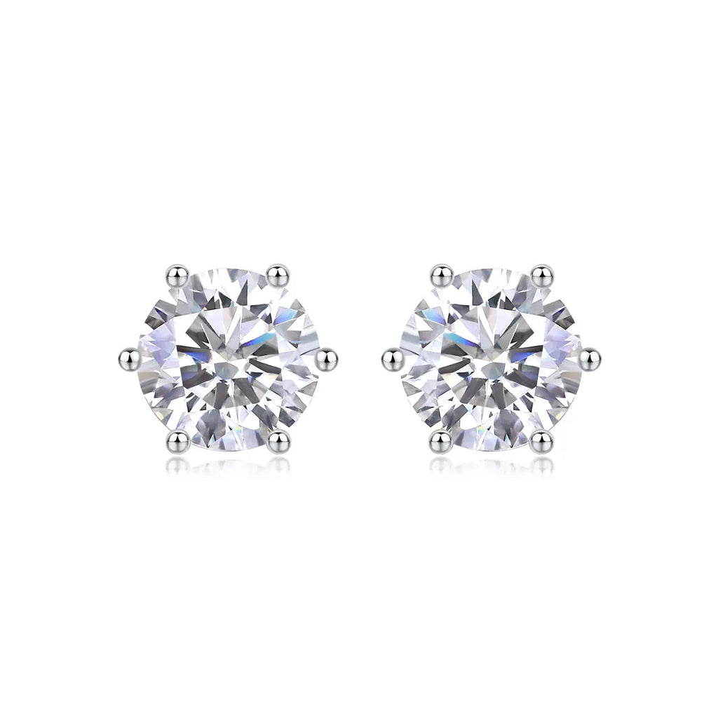 Years Quiet - Diamond Earrings Stud Moissanite Diamond Silver Jewelry