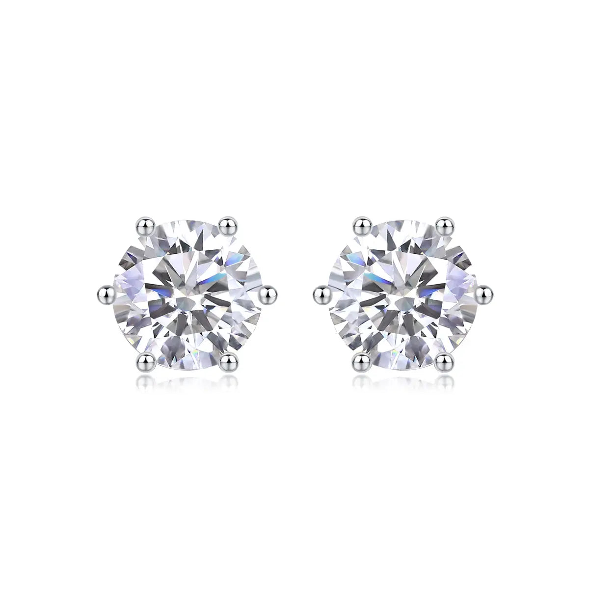 Years Quiet - Diamond Earrings Stud Moissanite Diamond Silver Jewelry