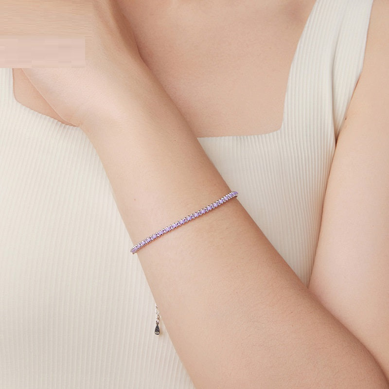 Original S925 Sterling Silver And Cotton String Woven Bracelet