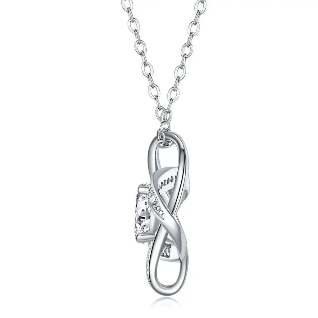 Cycle - Set With Top-quality Moissanite, Fashionable And Light Luxury Jewelry, Silver Pendant Necklace S925, Silver-plated Platinum NP Collection