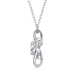 Cycle - Set With Top-quality Moissanite, Fashionable And Light Luxury Jewelry, Silver Pendant Necklace S925, Silver-plated Platinum NP Collection