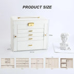 Large Jewelry Boxe 5 Layers 4 Drawers Jewelry Box with Handle 