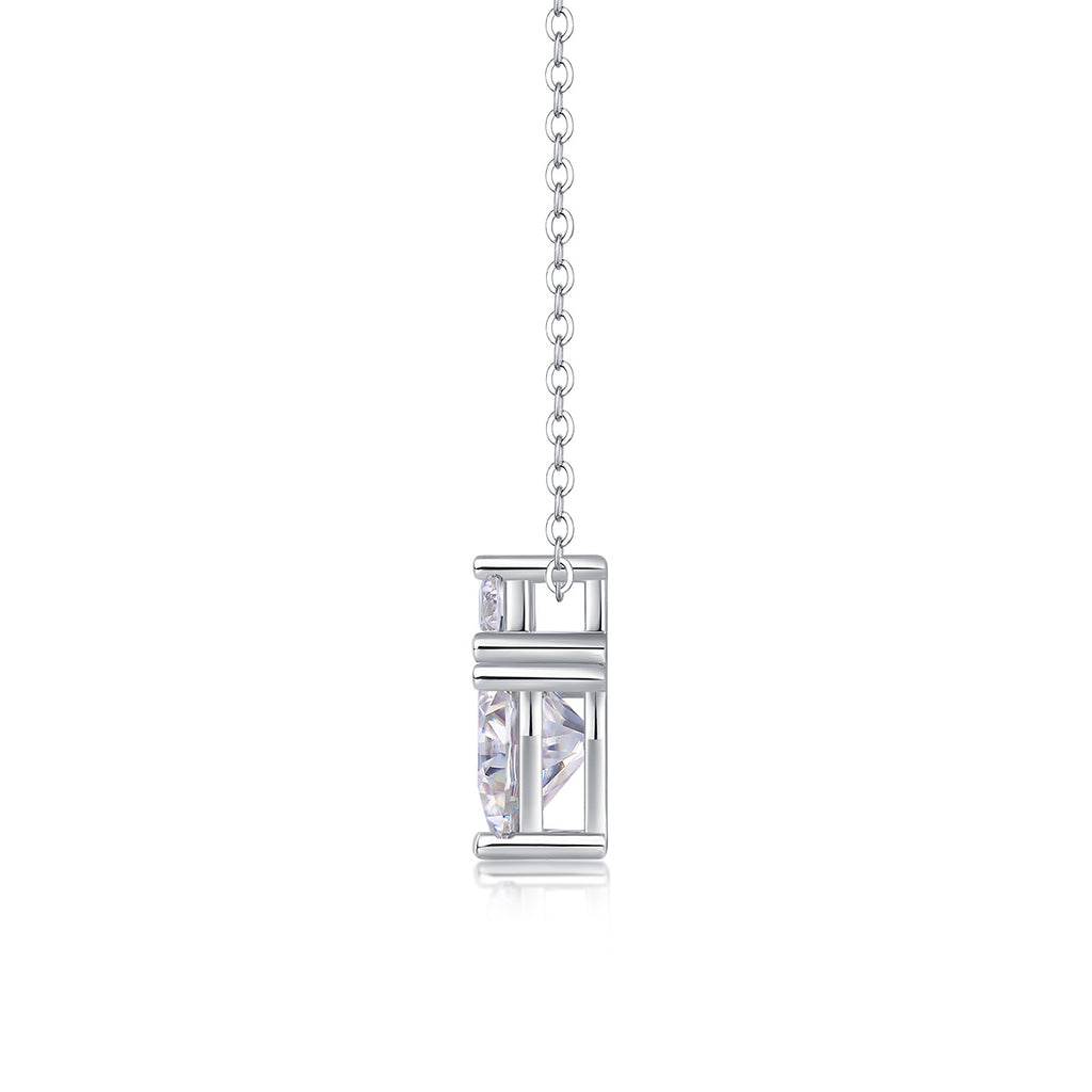 Ripple Fantasy - Moissanite S925 Sterling Silver And Platinum Plating Pendant