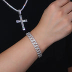 Set With Top-quality Moissanite, This Luxurious And Fashionable Light Luxury Jewelry Silver Bracelet Is Made Of S925 Silver Electroplated With Platinum NP Collection