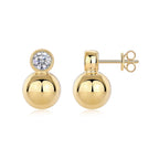 Crystal Drop Earrings – Luxurious Light Luxury Moissanite S925 Gold-Plated Silver Stud Earrings NP Collection