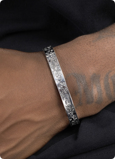 925 Sterling Silver Graffiti Bracelet