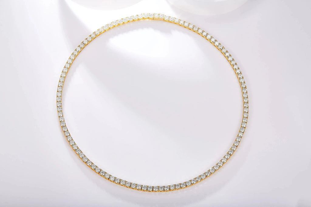 Endless Starry River - A Luxurious And Fashionable Light Luxury Jewelry Necklace Pendant Set With Top-quality Moissanite, S925 Silver-plated Platinum. NP Collection