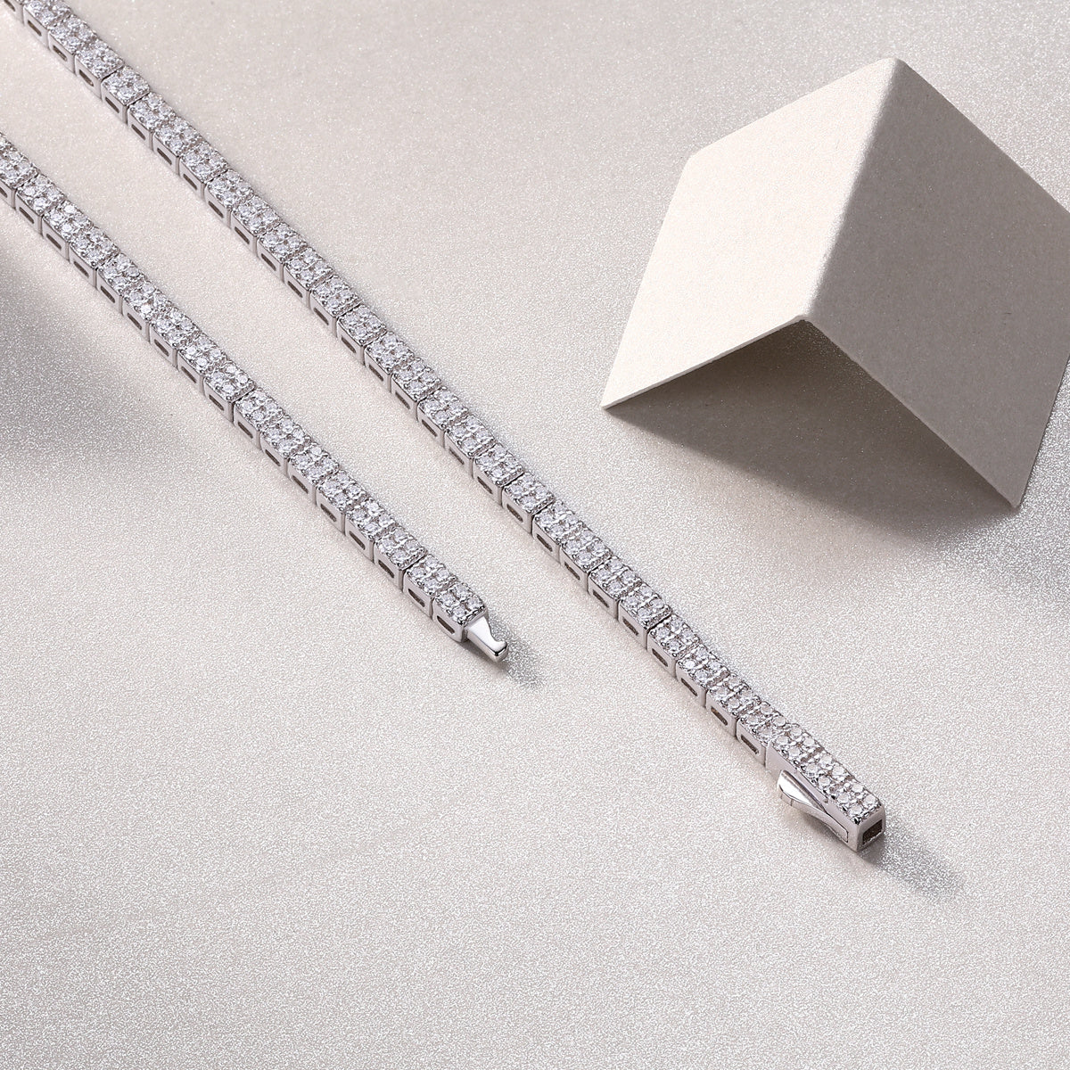 Winter Lake Mosan Diamond S925 Silver Necklace