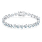 S925 Silver Plating 18k Platinum Diamond Bracelet