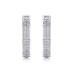 1Firefly Light - Moissanite S925 Sterling Silver Earrings with Platinum-Plated Stud Earrings
