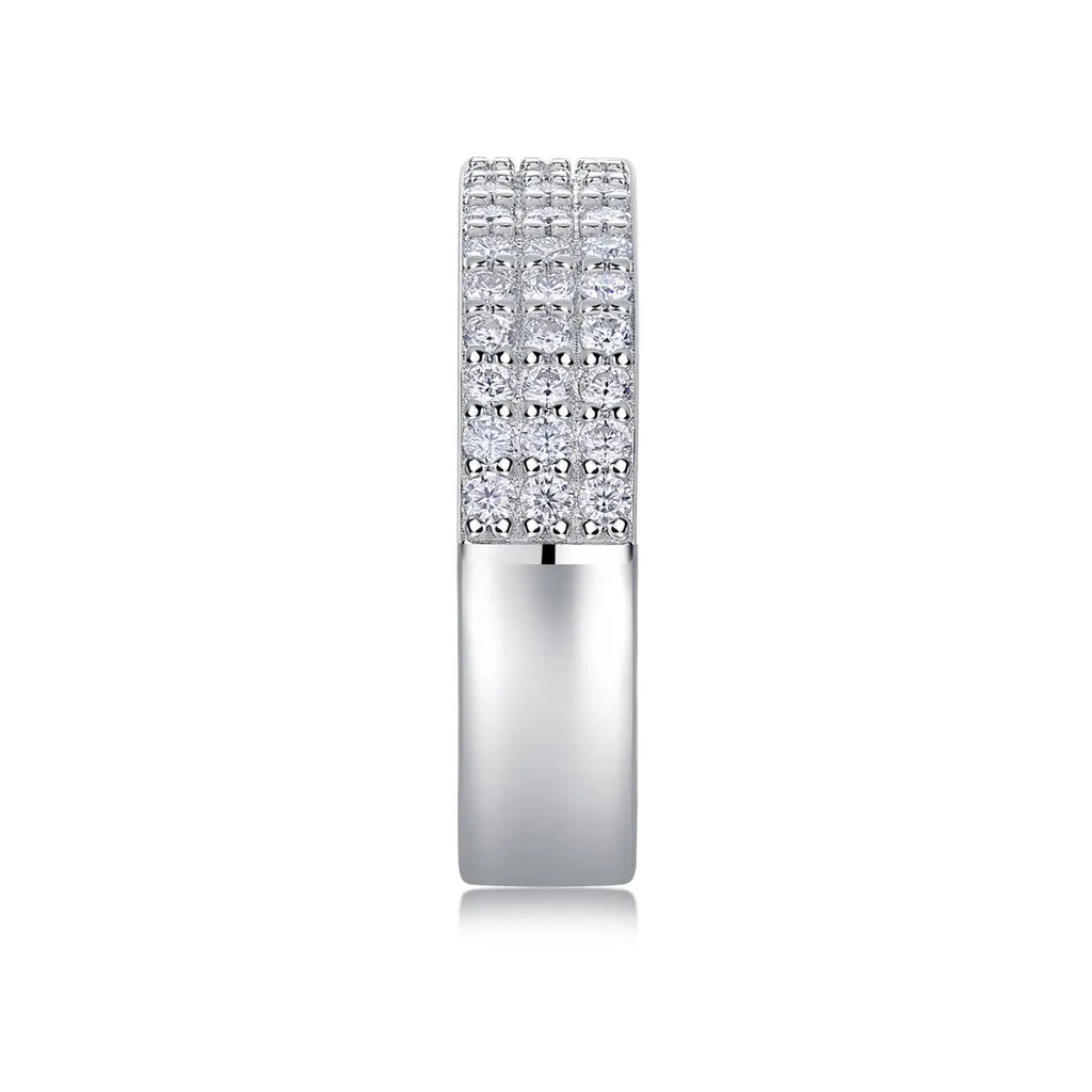 Luxurious & Fashionable Light Luxury Moissanite Silver Ring – S925 Platinum Plated NP Collection