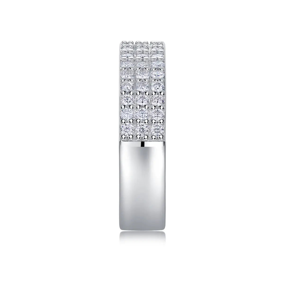 Luxurious & Fashionable Light Luxury Moissanite Silver Ring – S925 Platinum Plated NP Collection