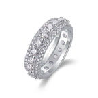 Luxurious Moissanite S925 Platinum-Plated Silver Ring – Light Luxury Jewelry NP Collection