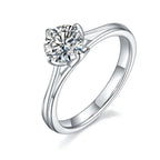 1-Carat Luxury Moissanite S925 Platinum-Plated Silver Ring – Light Luxury Jewelry NP Collection