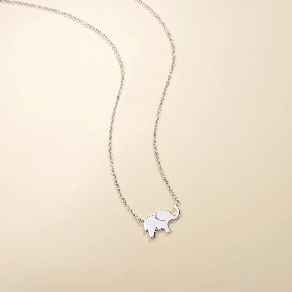 Lucky Elephant Necklace 925 Sterling Silver Necklace 