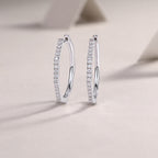 Modern Star Ring - Moissanite S925 Sterling Silver And Platinum-plated Diamonds Earrings