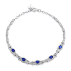 Natural Sapphire Bracelet for Women – S925 Sterling Silver Gemstone Jewelry, Premium Original Design NP Collection