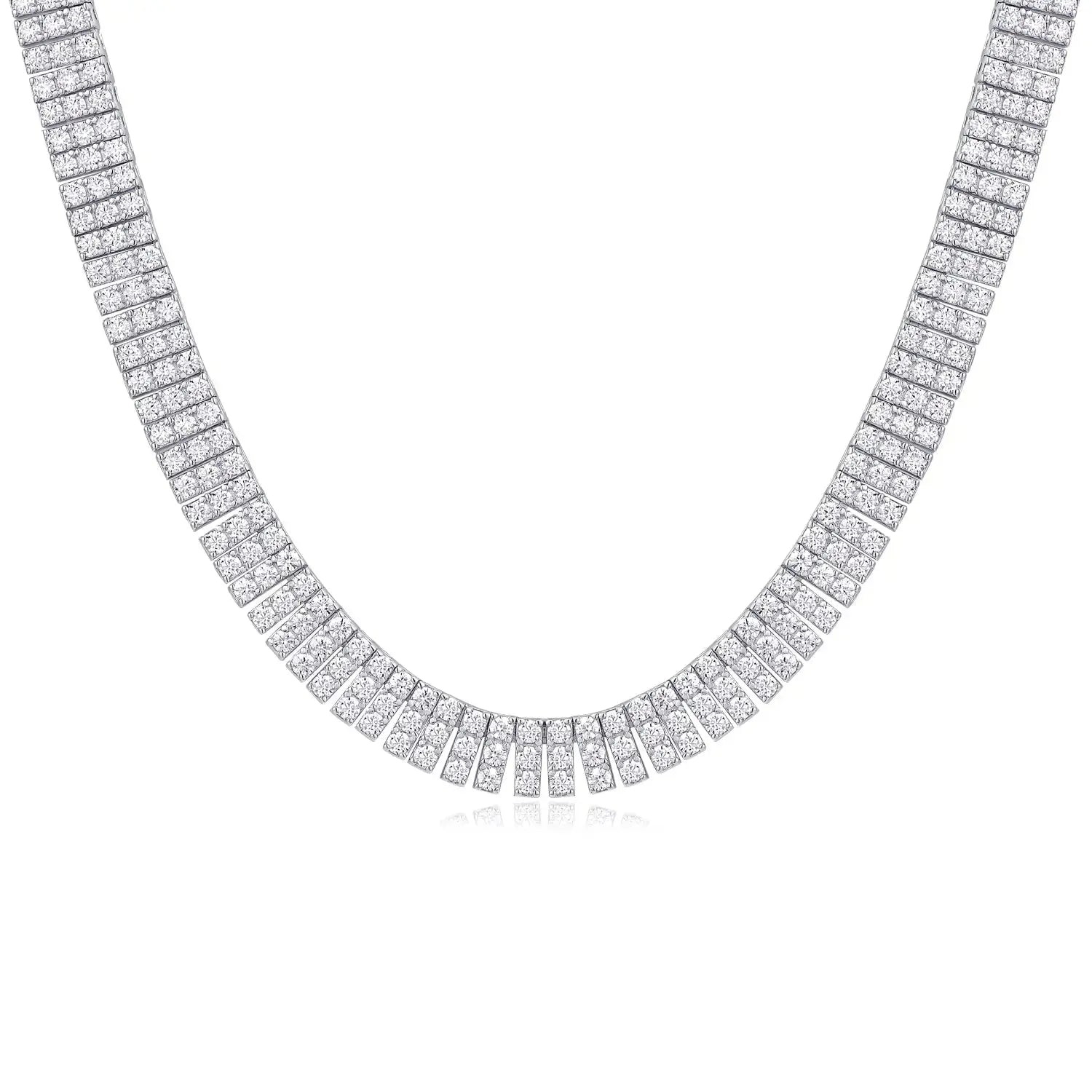 Aperture - Set With Moissanite Luxury And Fashionable Light Luxury Jewelry Silver Necklace S925 Silver Plated Platinum NP Collection