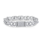 A Luxurious And Fashionable Minimalist Jewelry Bracelet Featuring Top-quality Moissanite, Made Of S925 Silver Electroplated With Platinum. - N&P Colletion