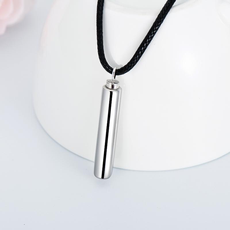 Cylinder Cremation Necklace Sterling Silver Urn