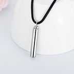 Cylinder Cremation Necklace Sterling Silver Urn