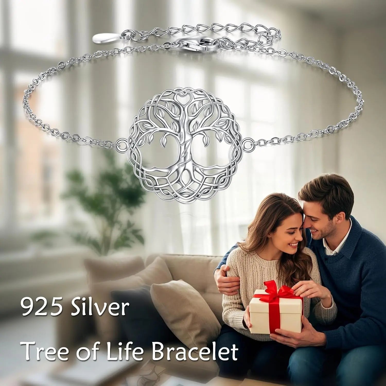 925 Sterling Silver Tree Bracelet 