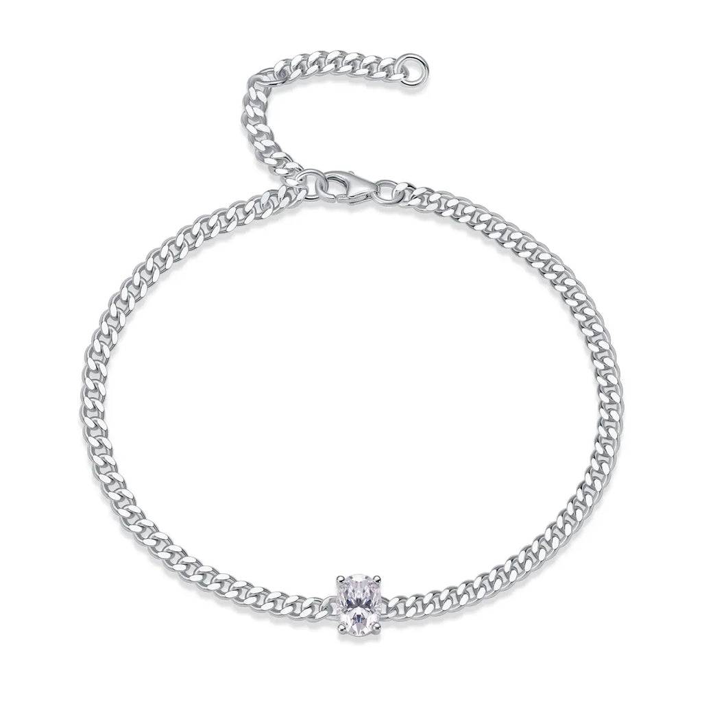 Breakthrough – Moissanite Fashionable & Light Luxury Silver Bracelet, S925 Platinum Plated NP Collection