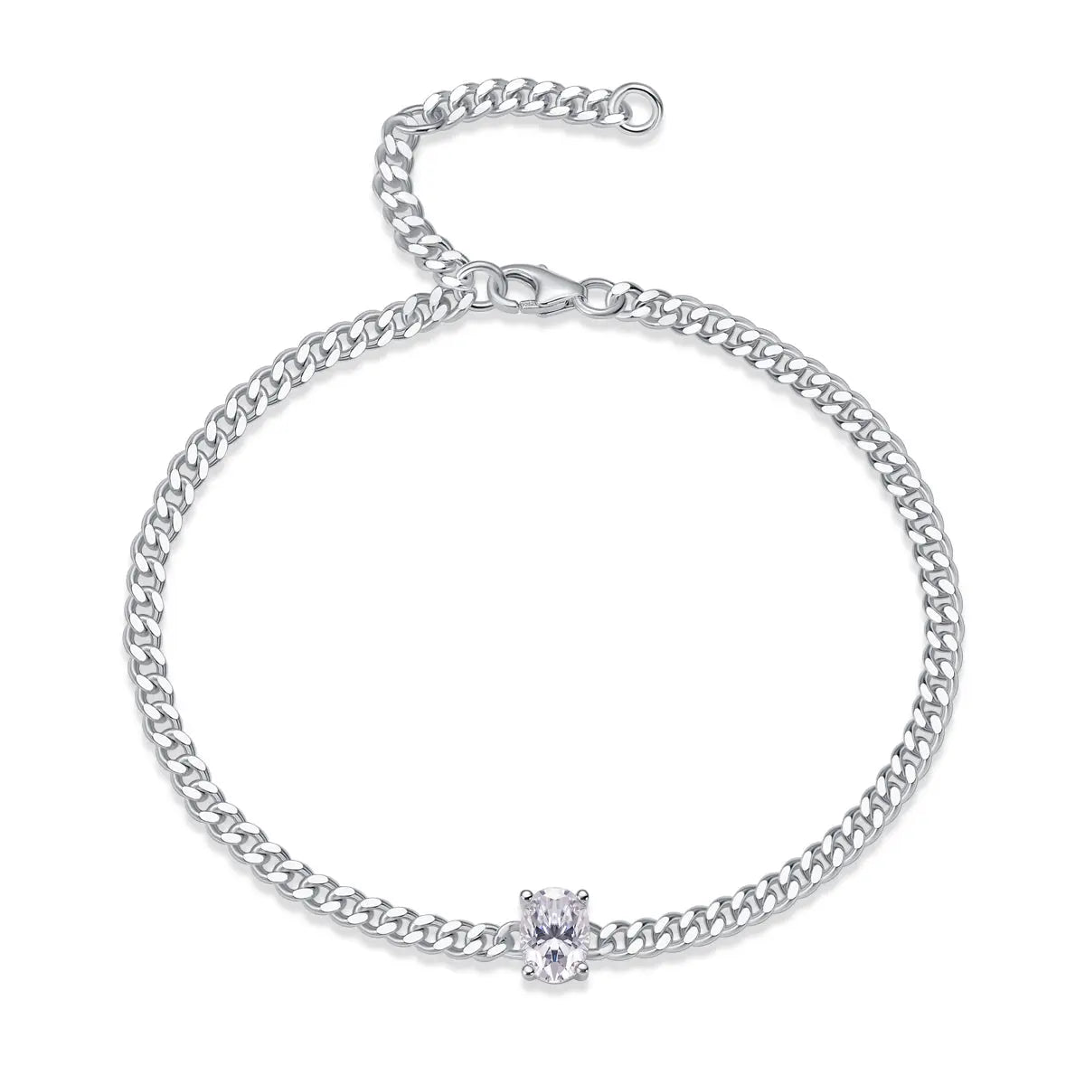 Breakthrough – Moissanite Fashionable & Light Luxury Silver Bracelet, S925 Platinum Plated NP Collection