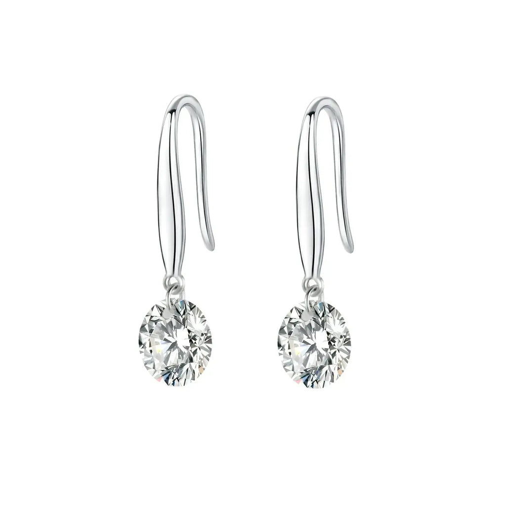 Moissanite Luxury And Fashionable Light Luxury Jewelry Silver Stud Earrings S925 Silver Plated Platinum NP Collection