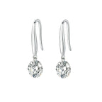 Moissanite Luxury And Fashionable Light Luxury Jewelry Silver Stud Earrings S925 Silver Plated Platinum NP Collection
