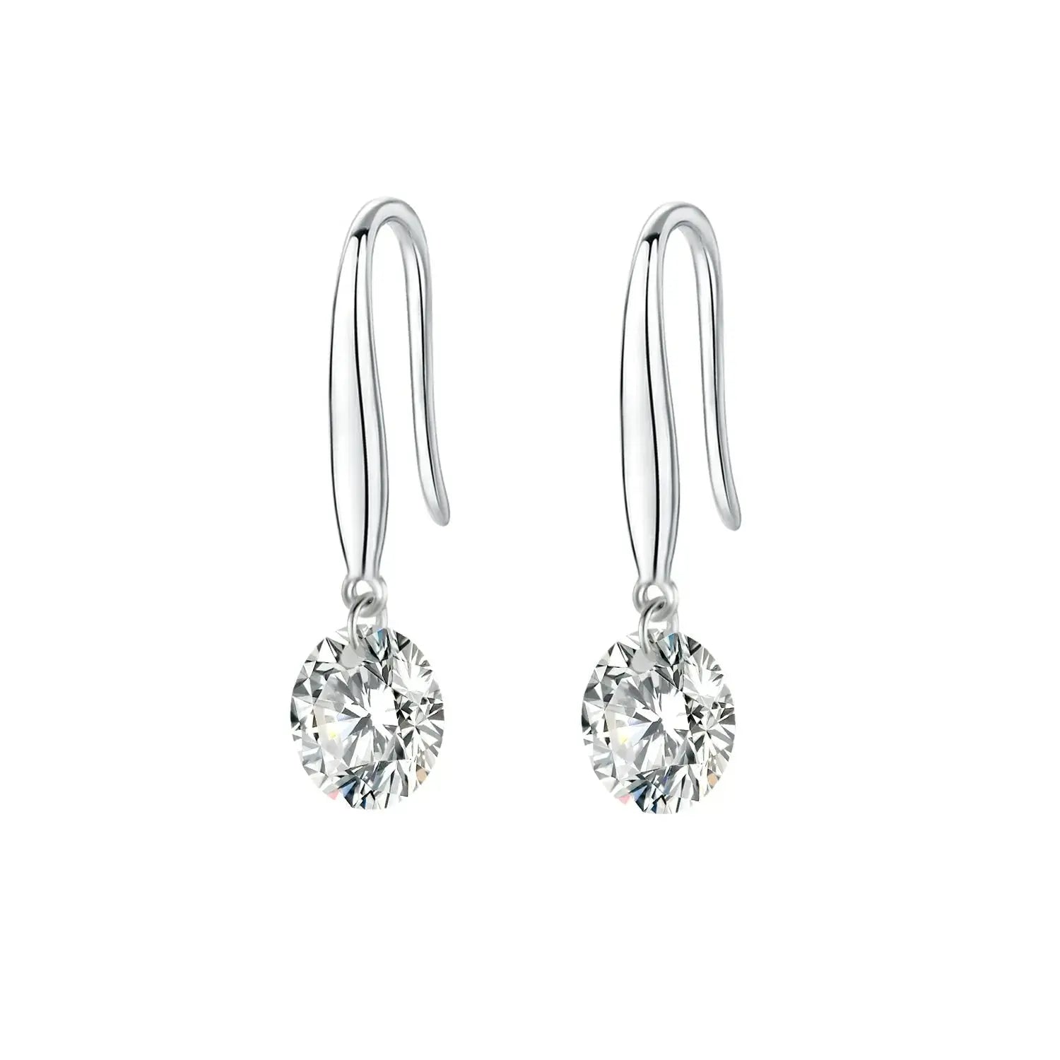 Moissanite Luxury And Fashionable Light Luxury Jewelry Silver Stud Earrings S925 Silver Plated Platinum NP Collection