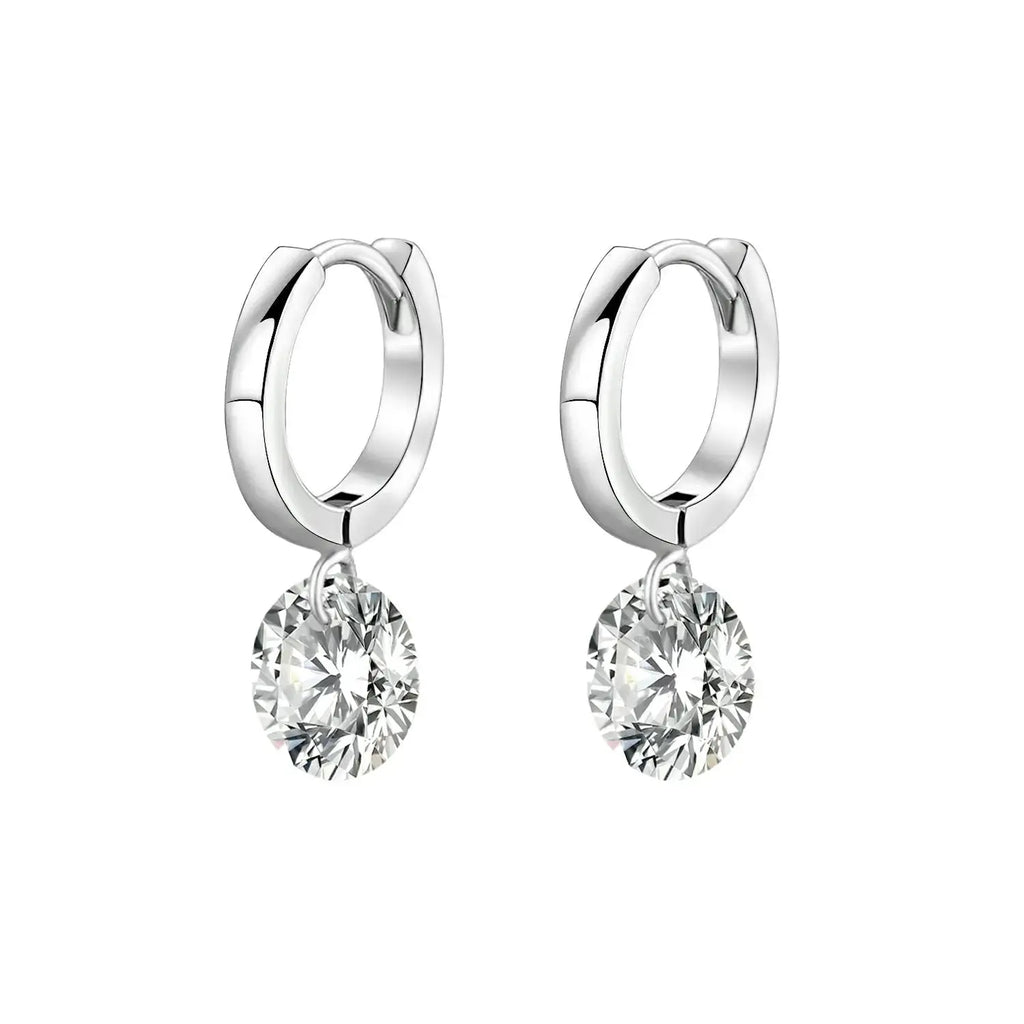 Top-quality Moissanite Luxury And Fashionable Light Luxury Jewelry Silver Stud Earrings S925 Silver Plated Platinum NP Collection