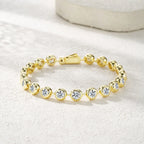 0.5 Carat Luxury And Light Luxury Fashion Jewelry Bracelet With Top Moissanite, S925 Silver Plated Gold Material. - N&P Colletion