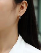 Reincarnation - Moissanite S925 Sterling Silver And Platinum-plated Stud Earrings