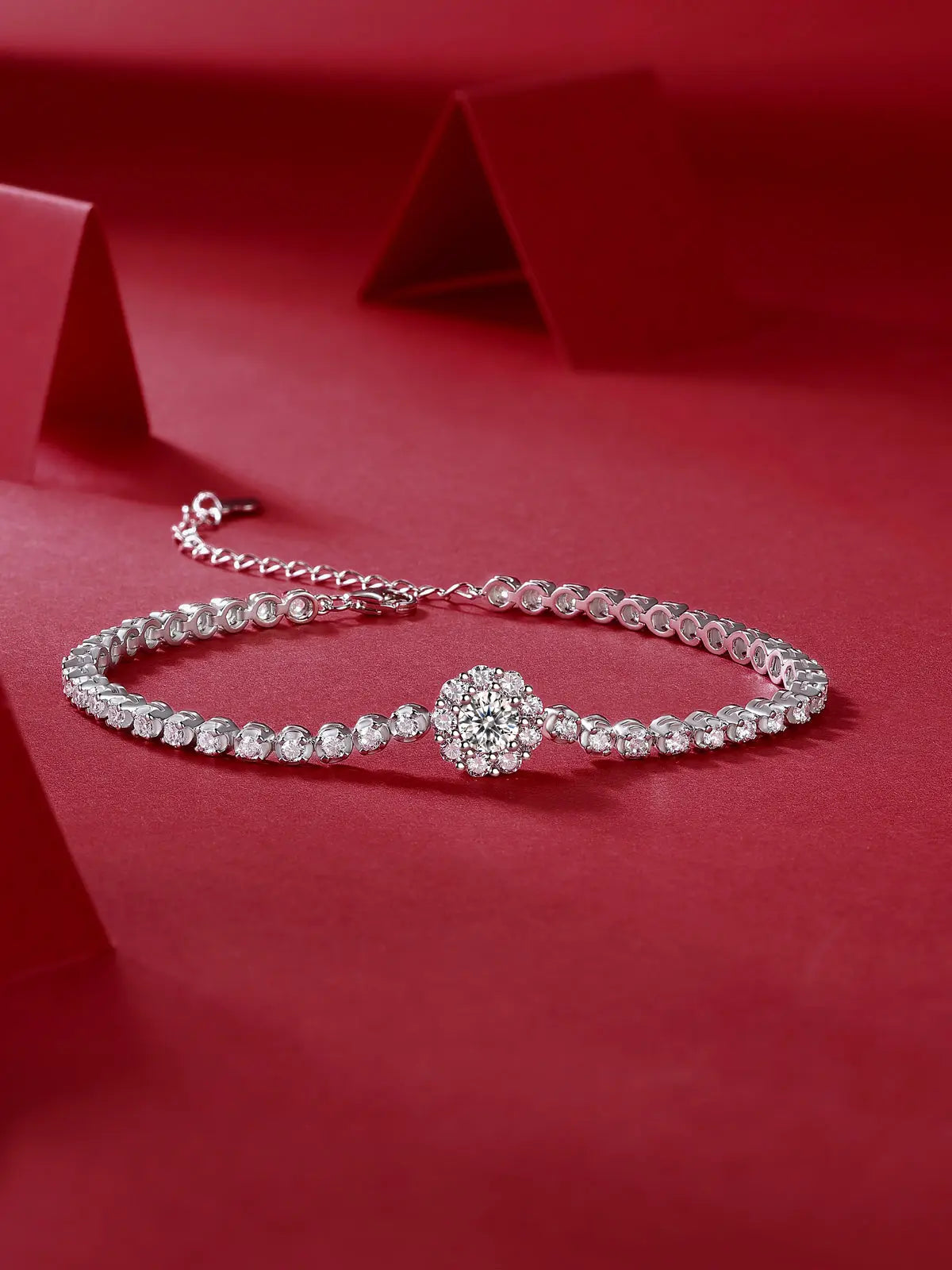 1The Bridge of Magpies Luxury Fashion Mosan Diamond Silver Jewelry Comparable to Natural Diamond Bracelet Prohibit Tk Sales