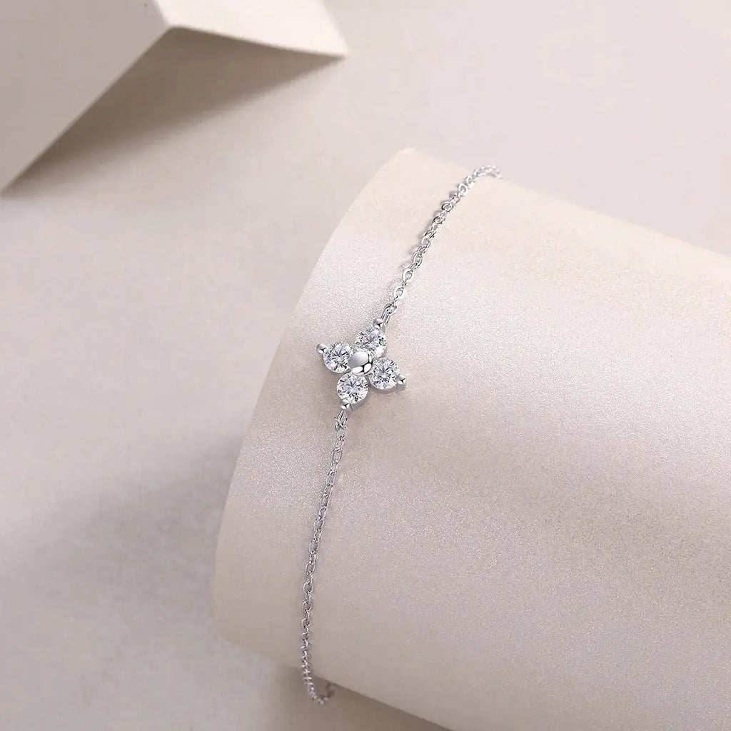 Eternal Ring - Luxurious And Fashionable Light Luxury Jewelry Silver Bracelet Set With Top-quality Moissanite, S925 Silver Plated Platinum NP Collection