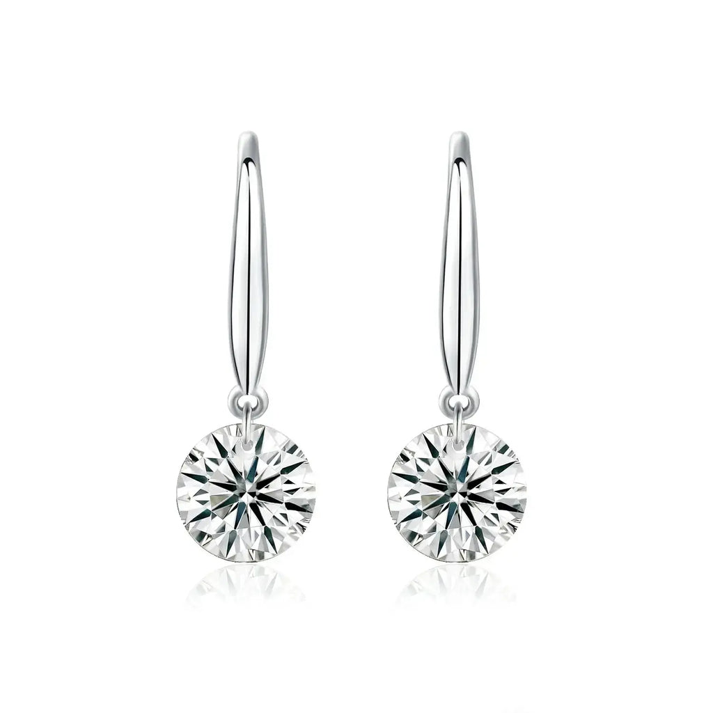 Moissanite Luxury And Fashionable Light Luxury Jewelry Silver Stud Earrings S925 Silver Plated Platinum NP Collection