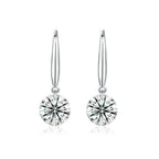 Moissanite Luxury And Fashionable Light Luxury Jewelry Silver Stud Earrings S925 Silver Plated Platinum NP Collection