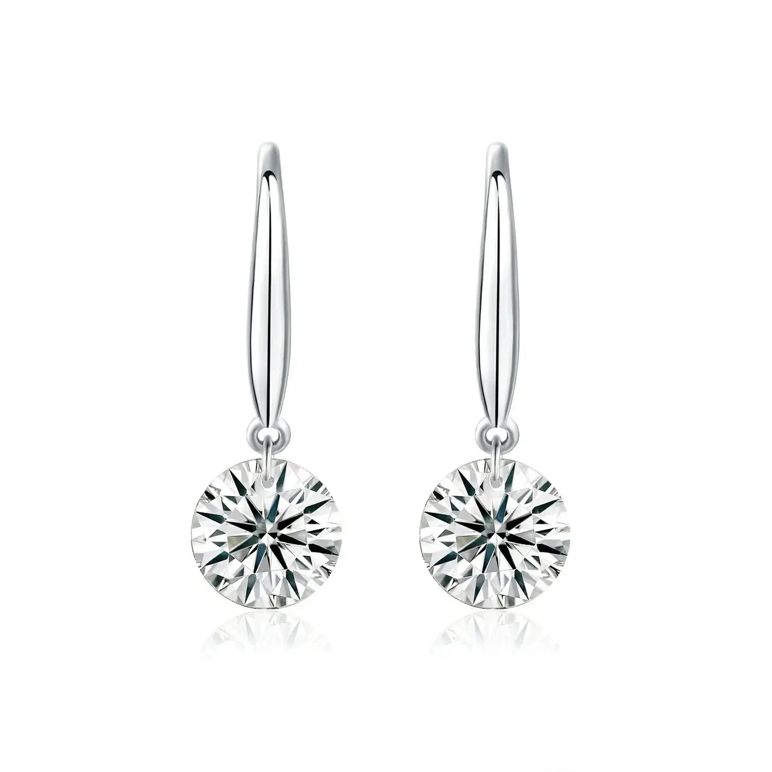 Moissanite Luxury And Fashionable Light Luxury Jewelry Silver Stud Earrings S925 Silver Plated Platinum NP Collection