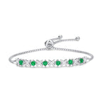 925 Silver Bracelet With Emerald