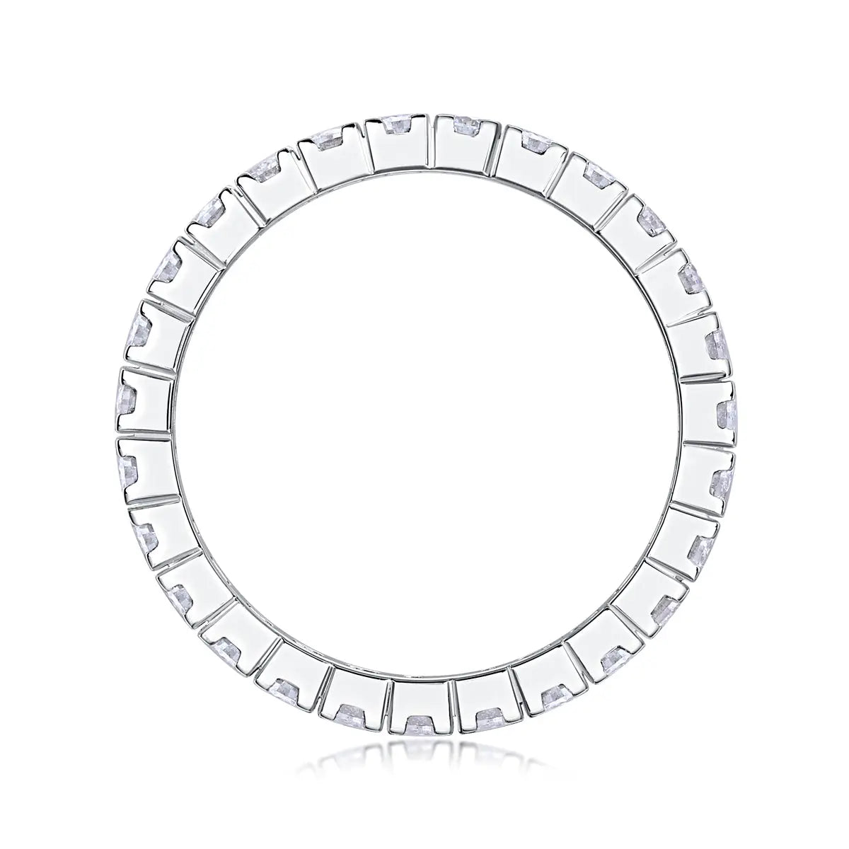 Multi-Row Diamond Moissanite Silver Ring 
