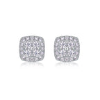 Fog Sea - Moissanite S925 Sterling Silver And Platinum-plated Stud Earrings