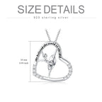 925 Sterling Silver Heart Ballerina Dancer Pendant Necklace – Ballet Dance Jewelry - N&P Colletion