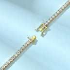 Moissanite Tennis Bracelet 14K Gold Plated