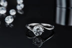 1-carat Luxury And Fashionable Light Luxury Jewelry Silver Ring Set With Top-quality Moissanite, S925 Silver Plated Platinum NP Collection