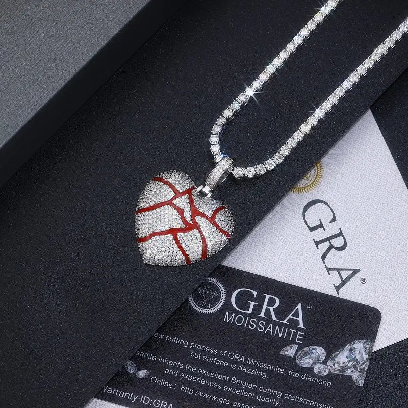 Moissanite, This Luxurious And Fashionable Light Luxury Trend Jewelry Necklace Pendant Is Made Of S925 Silver Electroplated With Platinum NP Collection