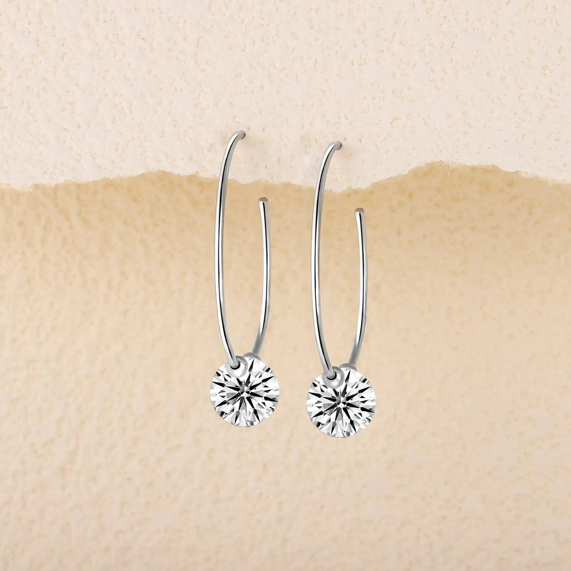 Moissanite Luxury And Fashionable Light Luxury Jewelry Silver Stud Earrings S925 Silver Plated Platinum NP Collection