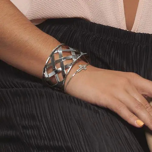 Cross Bracelet - Silver